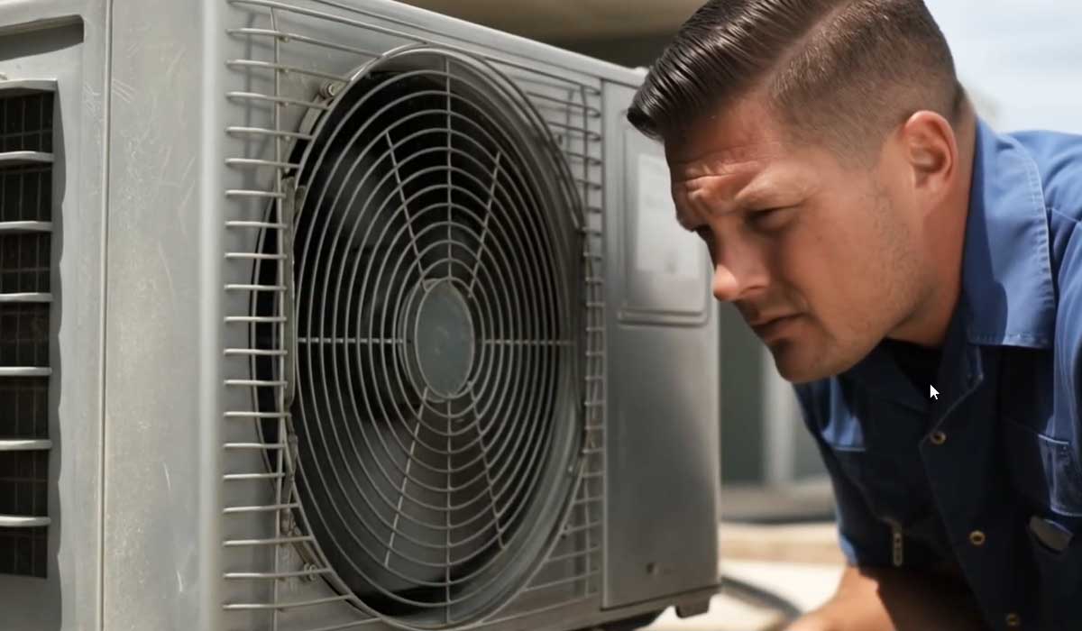 Residential furnace and air handler installed side by side in an unfinished utility room