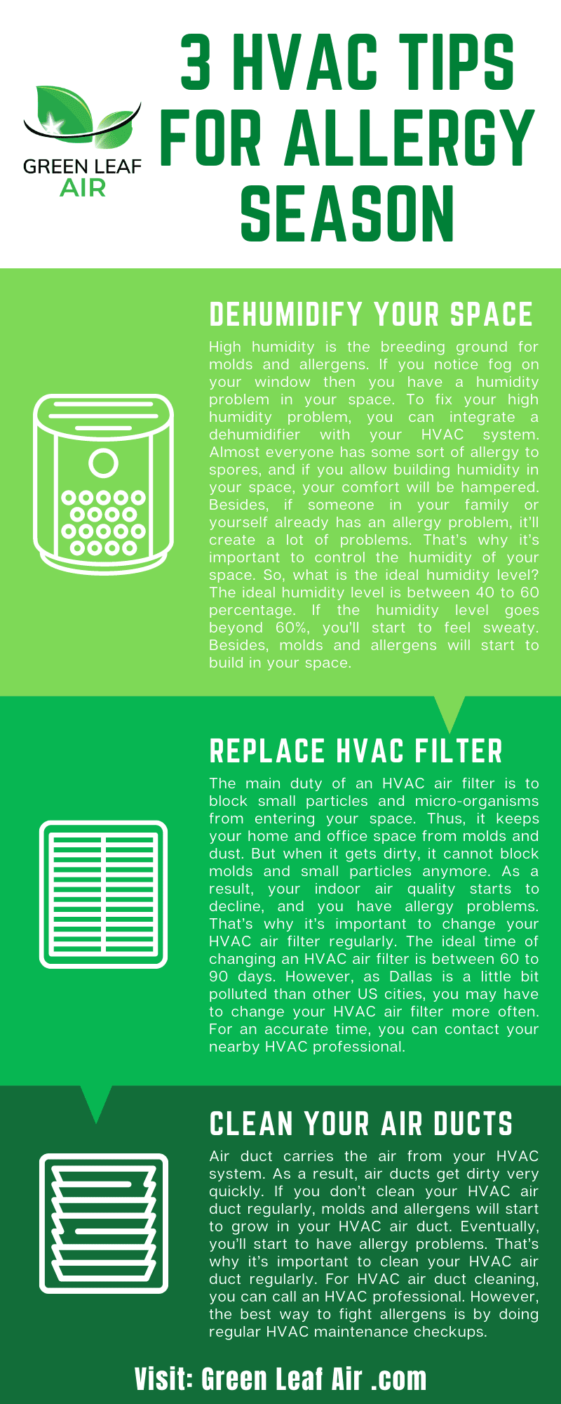 3 HVAC Tips for Allergy Season in Dallas | Green Leaf Air
