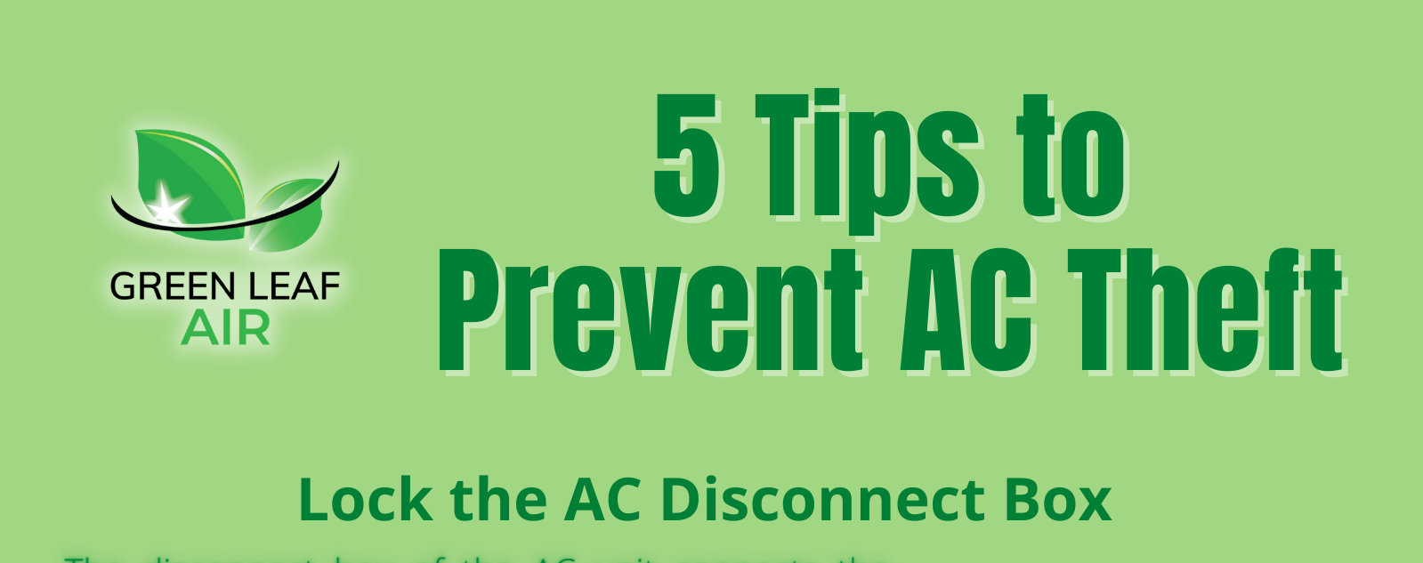 5 Tips to Prevent AC Theft