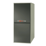 Trane indoor gas furnace unit isolated on a transparent background.
