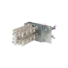 HVAC electric heat kit element assembly isolated on a light gray background