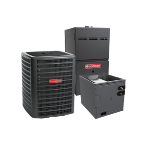 Goodman air conditioning and heating system installed by Green Leaf Air, showcasing efficient climate control technology.