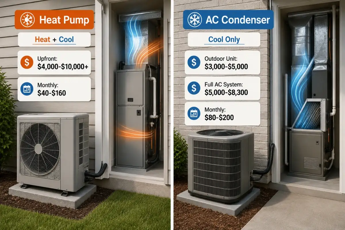 Heat Pump vs. AC Condenser: Difference And Better One